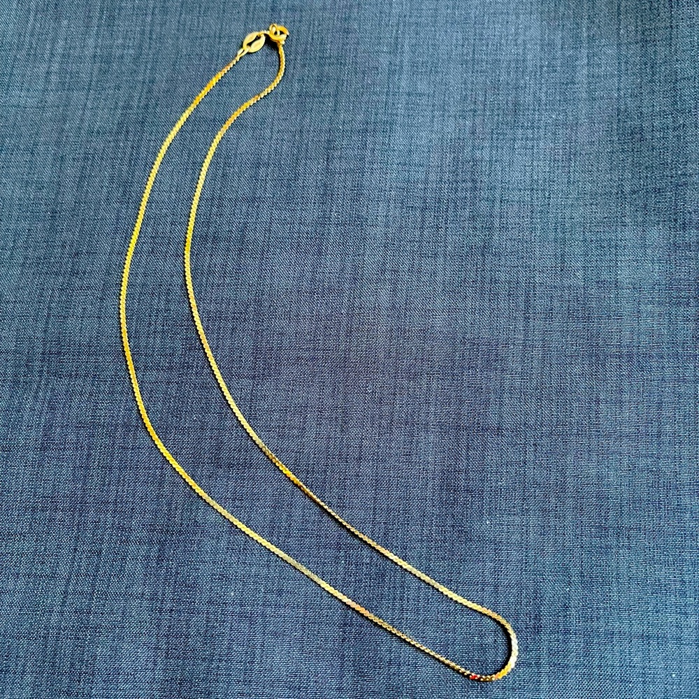 14 karat yellow gold 16” serpentine chain